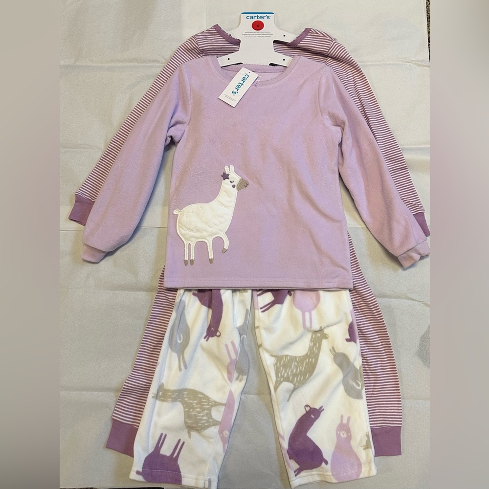 NEW Carter’s 4 piece llama pajama set for kids